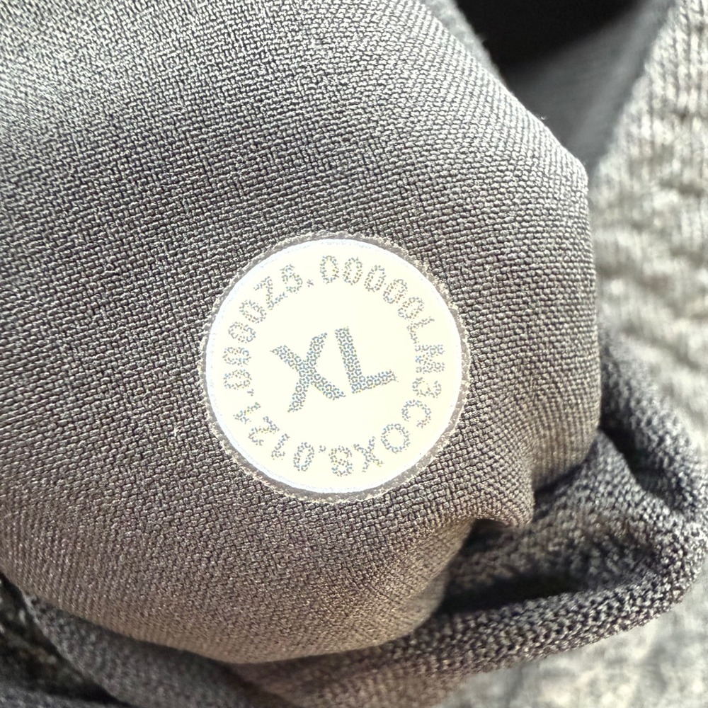 Lululemon At Ease Crewneck Sweatshirt Mens XL Heathered Black Textured Grey - Picture 4 of 6